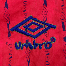 Load image into Gallery viewer, Vintage Umbro International Sand Soccer Federation Neon Pink Blue Made In USA Shorts Men’s Large