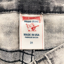 Load image into Gallery viewer, Vintage True Religion Ricky Straight Made In USA Gray Acid Wash Jeans Men’s 31x29
