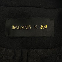 Load image into Gallery viewer, Balmain x H&M Double Breasted Padded Lined Wool Peacoat with Gold Buttons Women’s 34 (4 US)