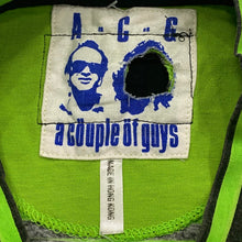 Load image into Gallery viewer, Vintage 1990 A Couple Of Guys Striped Lime Black Sample T-Shirt Men’s Large