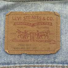 Load image into Gallery viewer, Vintage Levis x Polo Bear 1 Of 1 Custom Denim Jacket With Flip Cuffs By Subtle Flex Streetwear Women’s 38