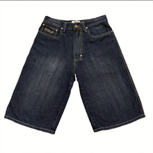 Load image into Gallery viewer, Enyce Embroidered Black Denim Shorts 32