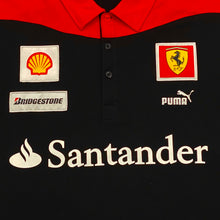 Load image into Gallery viewer, Puma Ferrari Scuderia Santander Black Red Mesh Back Polo Shirt Men’s XL