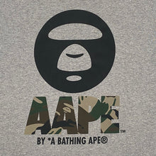Load image into Gallery viewer, Aape By A Bathing Ape Bape Camo Letter Big Head Gray T-Shirt Men’s XL