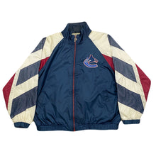 Load image into Gallery viewer, Vintage Pro Player NHL Vancouver Canucks Hockey Windbreaker Jacket Men’s Large