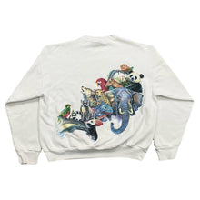 Load image into Gallery viewer, Vintage 1991 Harlequin Save A Day For Wildlife Double Sided Sweatshirt Adult Medium