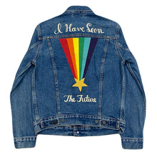 Load image into Gallery viewer, Levis Pride I Have Seen The Future LGBT Denim Jacket Women’s Small