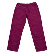 Load image into Gallery viewer, VANS Range Elastic Loose Tapered Fit Grid Windowpane Purple Chino Pants Men’s XL