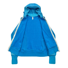 Load image into Gallery viewer, Lululemon Striped Turquoise Blue Scuba Hoodie Women’s Size 6