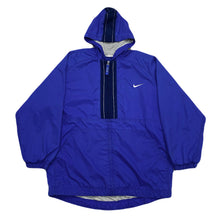 Load image into Gallery viewer, Vintage Nike White Tag Blue Hooded Lined Windbreaker Jacket Youth Large (14-16)