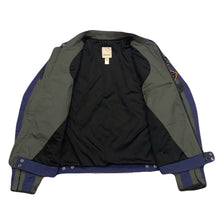 Load image into Gallery viewer, Diesel Y2K Patched Gray Blue Cafe Racer Biker Moto Jacket Men’s XXL