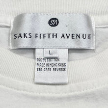 Load image into Gallery viewer, Vintage Saks Fifth Avenue 2003 Embroidered Spell Out T-Shirt Adult Large