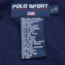 Load image into Gallery viewer, Vintage Polo Sport Ralph Lauren Full Zip Navy Fleece Lined Coat Jacket Large