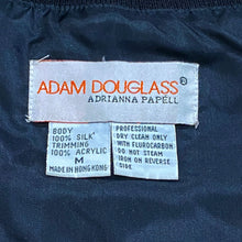 Load image into Gallery viewer, Vintage 80’s Adam Douglass x Adrianna Papell Silk All Over Print Jewelled Snap Button Jacket Women’s Medium