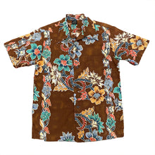Load image into Gallery viewer, Vintage Hawaiian Holiday Brown Floral Hawaiian Shirt Men’s Medium