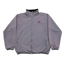 Load image into Gallery viewer, Vintage Ralliart Jackie Chan Gray Fleece Lined Windbreaker Jacket Large