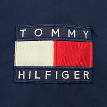 Load image into Gallery viewer, Vintage Tommy Hilfiger Navy & Yellow Fleece Lined Parka Jacket Coat Men’s Large