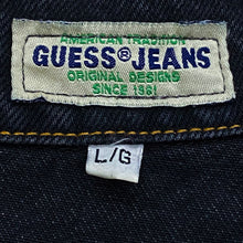 Load image into Gallery viewer, Vintage Guess USA Black Denim Jacket Men’s Large