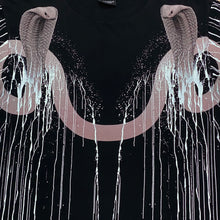 Load image into Gallery viewer, Marcelo Burlon County Of Milan Black Double Headed Snake Paint Drip T-Shirt XS
