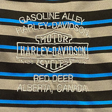 Load image into Gallery viewer, Harley Davidson Striped Golf Shirt Large