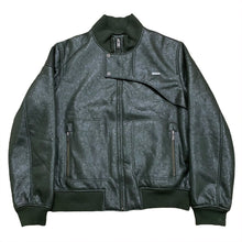 Load image into Gallery viewer, Sean John Faux Leather Green Shearling Lined Jacket 2XL