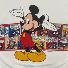 Load image into Gallery viewer, Vintage Walt Disney Mickey Mouse Comic Strip Double Sided Sweatshirt Adult Large