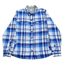 Load image into Gallery viewer, LL Bean Fleece Lined Plaid Flannel Snap Shirt Jacket Medium