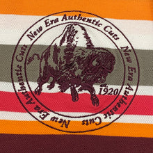 Load image into Gallery viewer, New Era Embroidered Striped Long Sleeve Polo Shirt Large (NWT)