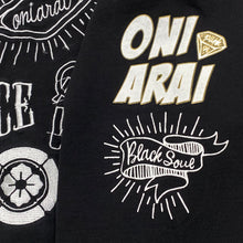 Load image into Gallery viewer, Oniarai Japanese Demon Skull Samurai Embroidered Sweatshirt XXL