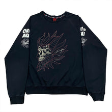 Load image into Gallery viewer, Oniarai Japanese Demon Skull Samurai Embroidered Sweatshirt XXL