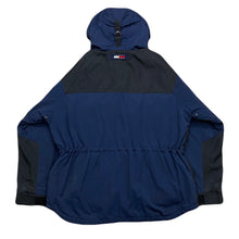 Load image into Gallery viewer, Vintage Tommy Hilfiger Navy & Yellow Fleece Lined Parka Jacket Coat Men’s Large