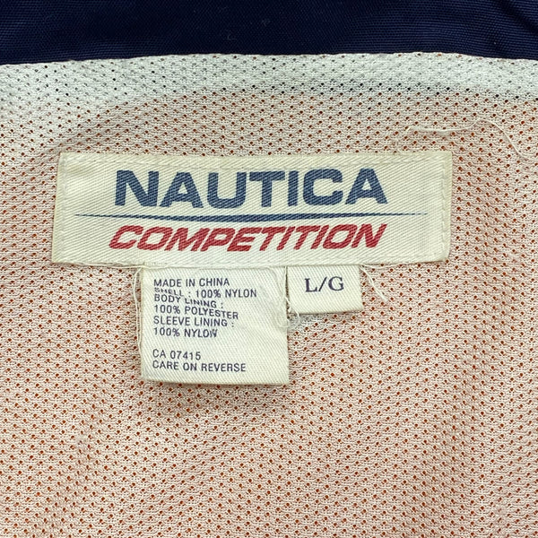 Vintage Nautica Competition Spell Out Concealable Hood Jacket Large