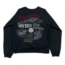 Load image into Gallery viewer, Oniarai Japanese Demon Skull Samurai Embroidered Sweatshirt XXL