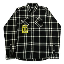 Load image into Gallery viewer, Dixxon Flannel The Decade Black White Plaid Button Up Shirt Men’s Large Tall