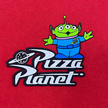 Load image into Gallery viewer, Disney Pixar Toy Story 2019 Pizza Planet Alien Red Spirit Jersey Men’s Small