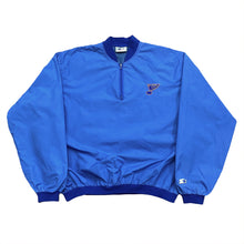 Load image into Gallery viewer, Vintage Starter NHL St. Louis Blues 1/4 Zip Nylon Windbreaker Jacket XL