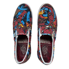 Load image into Gallery viewer, Vans x Marvel Spider-Man All Over Print Slip-On Sneakers Men’s Size 9 Women’s 10.5
