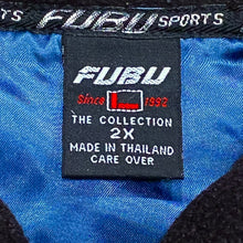 Load image into Gallery viewer, Vintage Fubu Fleece Satin Lined Zip Up Hooded Vest 2XL