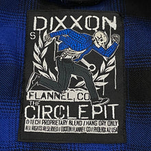 Load image into Gallery viewer, Dixxon Flannel The Circle Pit Heavy Metal Blue Plaid Snap Button Shirt Men’s Small