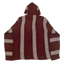 Load image into Gallery viewer, Primitive Skateboarding Burgundy Striped Baja Poncho Hoodie Men’s Large