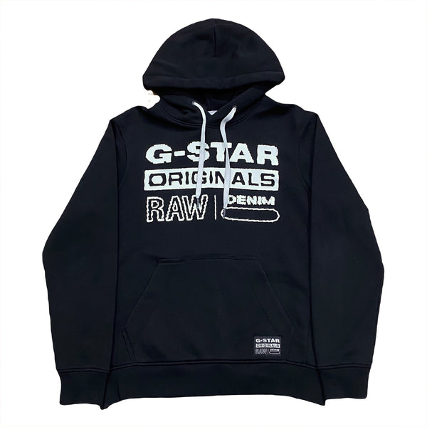 G Star Raw Originals Spell Out Hoodie Large