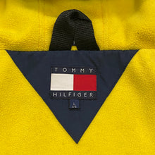 Load image into Gallery viewer, Vintage Tommy Hilfiger Navy & Yellow Fleece Lined Parka Jacket Coat Men’s Large