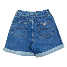 Load image into Gallery viewer, Vintage 80’s Guess USA Cuffed High Rise Button Fly Denim Shorts Women’s 27