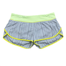 Load image into Gallery viewer, Lululemon Striped Neon Speed Up Lined Running Shorts Size 8