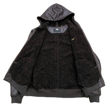 Load image into Gallery viewer, Sean John Faux Leather Faux Fur Shearling Lined Hooded Jacket 3XL