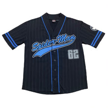 Load image into Gallery viewer, Marvel Mad Engine 2011 Spider-Man Spell Out Baseball Jersey Shirt Small