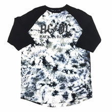 Load image into Gallery viewer, AC/DC 2017 Back in Black Tie-Dye Raglan T-Shirt Mens XL