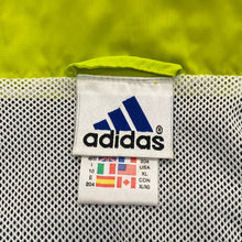 Load image into Gallery viewer, Vintage Adidas Full Zip Blue Neon Yellow White Windbreaker Jacket Men’s XL