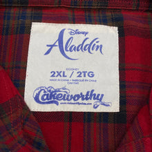 Load image into Gallery viewer, Cakeworthy Disney Aladdin Diamond In The Rough Tartan Plaid Flannel Shirt 2XL