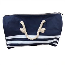 Load image into Gallery viewer, Jean Paul Gaultier Nautical Rope Handle Canvas Tote Duffle Travel Bag